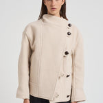 Cappotto donna Hanis corto panna MA0267FB B1D03I23EC ISABEL MARANT 