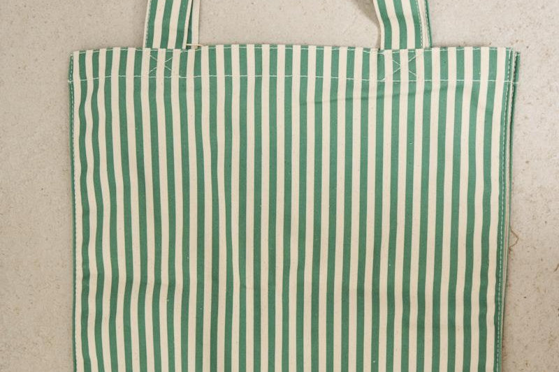 Borsa tote donna a righe verde ES.BAG 01462H MC2 SAINT BARTH 