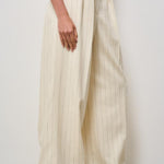 Pantalone donna Lou a palazzo gessato panna 10863 MTL66 ANINE BING 