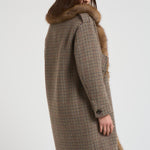 Cappotto donna lungo pied de poule multicolor S1142 2257227 BAZAR DELUXE 