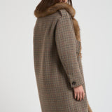 Cappotto donna lungo pied de poule multicolor S1142 2257227 BAZAR DELUXE 