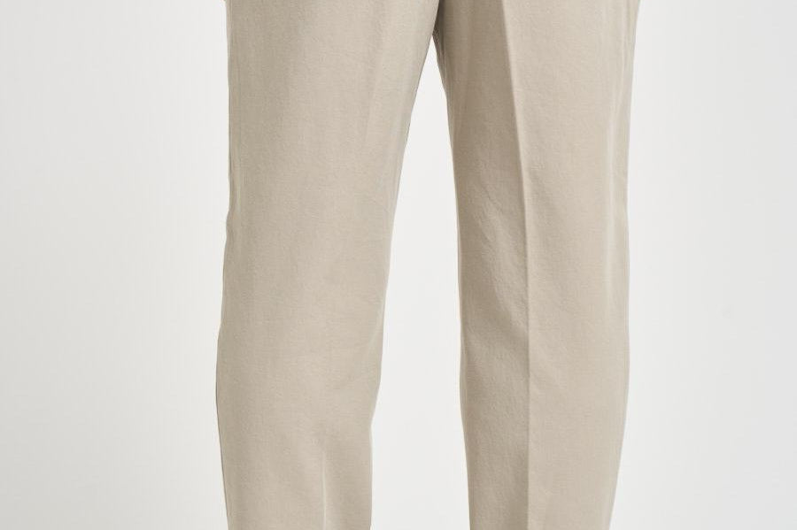Pantalone uomo doppia pinces beige BELLOD 30001623 BRIGLIA 