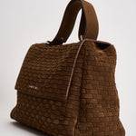 Borsa donna Sveva midi in suede marrone BT2006 COCOA ORCIANI 