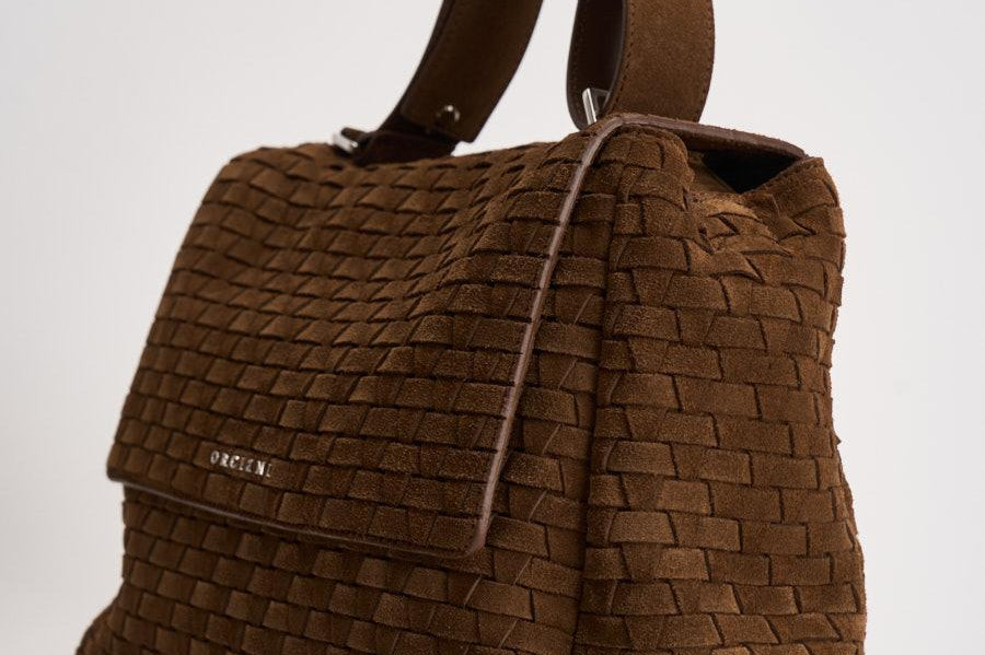 Borsa donna Sveva midi in suede marrone BT2006 COCOA ORCIANI 