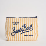 Pochette donna Aline in cotone a righe gialla ALINECOTTON 03166L MC2 SAINT BARTH 