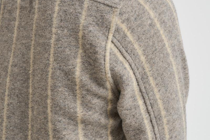 Camicia uomo gessata grigia in lana 1000558 320 LES DEUX 