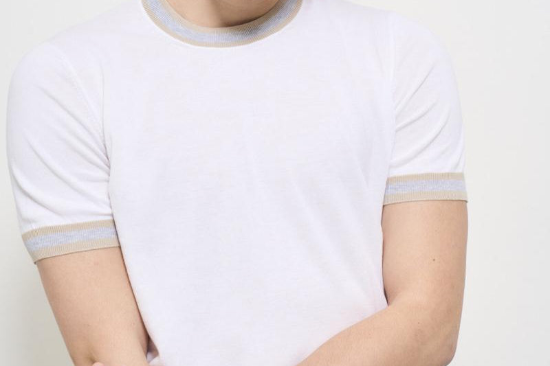 T-shirt uomo girocollo bianca 57135 20671002 GRAN SASSO 