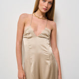 Abito donna lungo Lindsey beige 625SS6610S DARKSAND DANAME 
