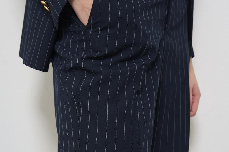 Abito donna blu gessato TPARIGI10BAD 50006B1107 TAGLIATORE 