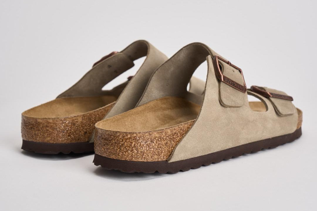 Sandalo arizona uomo in suede 951303U TAUPE BIRKENSTOCK 