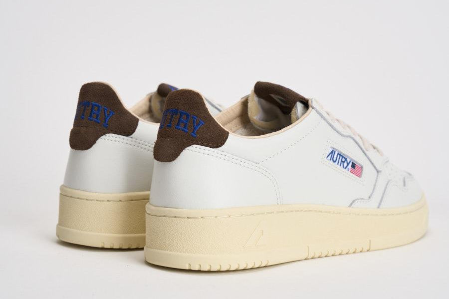 Sneakers uomo Medalist Low bianca e marrone AULM HJ03 AUTRY 