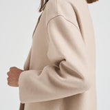 Cappotto donna doppiopetto panna AC1487 MLK120 HARRIS WHARF LONDON 
