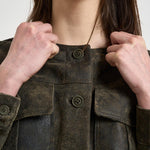 Giacca donna effetto vintage marrone 50009D ARMY SALVATORE SANTORO 