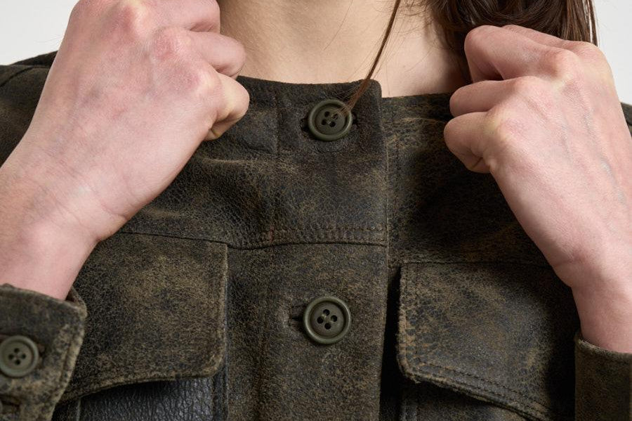 Giacca donna effetto vintage marrone 50009D ARMY SALVATORE SANTORO 