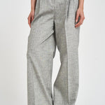 Pantalone donna palazzo grigio mélange 106918 A3ASZZ2 PINKO 