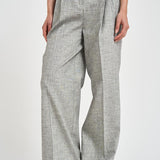 Pantalone donna palazzo grigio mélange 106918 A3ASZZ2 PINKO 