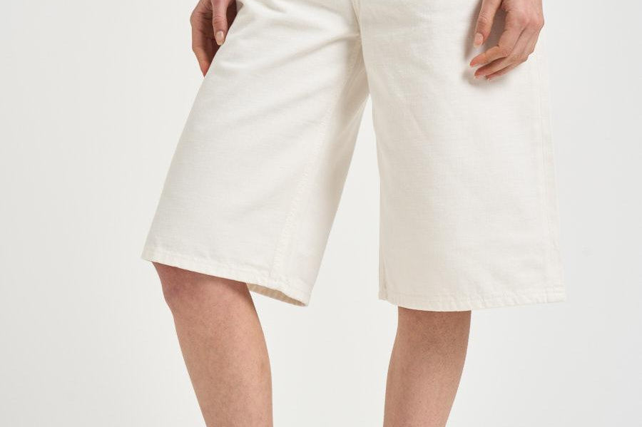 Bermuda donna in denim bianco NEWBECKYBULL44 OFFWHITE HAIKURE 