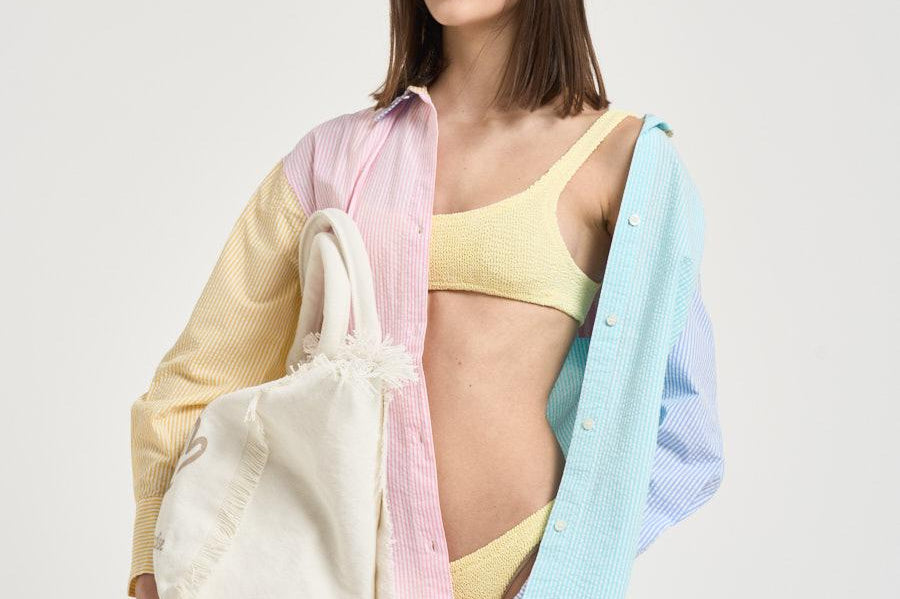 Camicia donna a righe multicolor CYS0001 MIX MC2 SAINT BARTH 