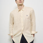 Camicia uomo in lino crema 710968915 005 RALPH LAUREN 