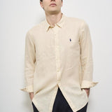 Camicia uomo in lino crema 710968915 005 RALPH LAUREN 