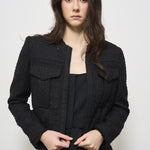 Giacca donna cropped nera SINAME BLACK IRO 