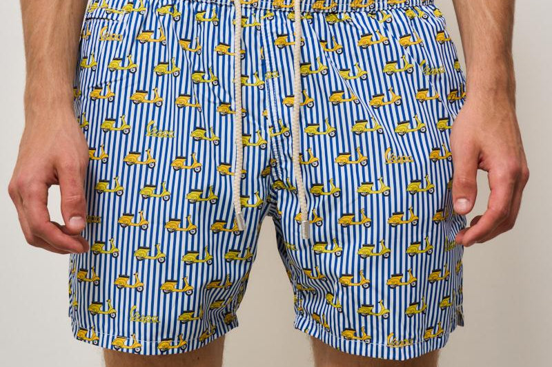 Costume uomo Vespa a righe blu MINIVESPASTRIPES S6191 MC2 SAINT BARTH 