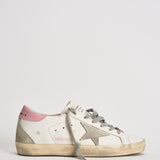 Sneakers donna Super Star bianche e rosa GWF00102 F00256910914 GOLDEN GOOSE 