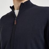 Maglia uomo fullzip blu notte M040224 151 ACCADEMIE TESSILI 