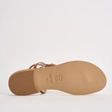 Sandalo donna infradito gioiello marrone K08F CUOIO EMANUELA CARUSO CAPRI 