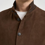 Giubbotto uomo in suede marrone RIVERSIDE SUEDE126 THE JACK LEATHERS 