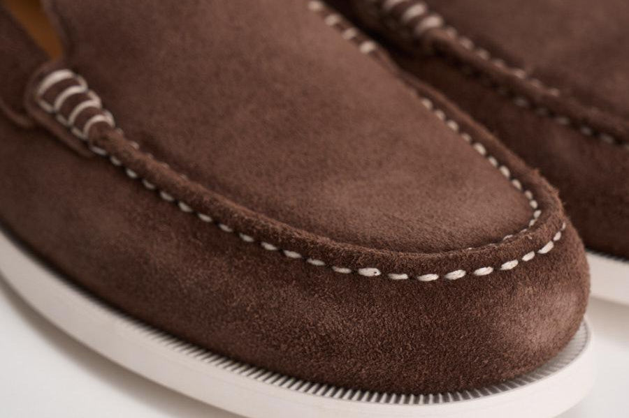 Mocassino uomo in suede marrone 803P09766 001 RALPH LAUREN 