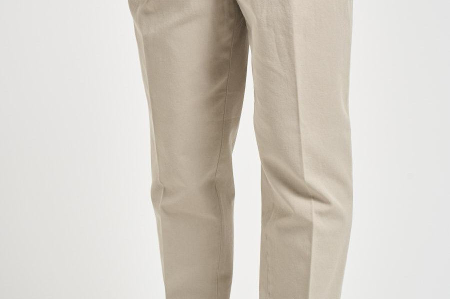 Pantalone uomo doppia pinces beige BELLOD 30001623 BRIGLIA 