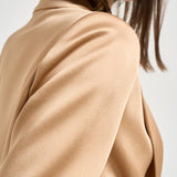 Blazer donna in raso crema dorato 14547 1012 FORTE FORTE 