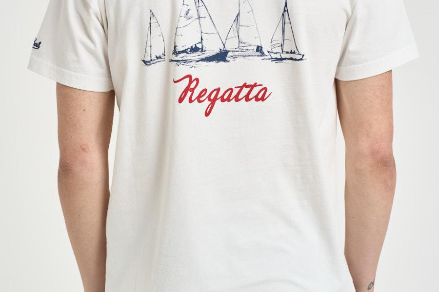 T-shirt uomo girocollo bianca Regatta SAILBOAT 10 MC2 SAINT BARTH 