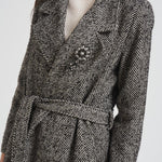 Cappotto donna doppiopetto sale e pepe 82081 NERO LOKITA MILANO 