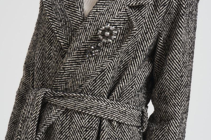 Cappotto donna doppiopetto sale e pepe 82081 NERO LOKITA MILANO 