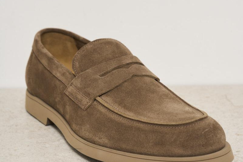 Mocassini uomo in suede marrone 3442 VISONECACAO DOUCAL'S 