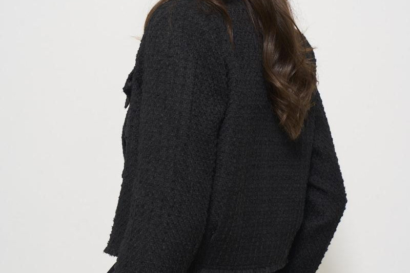 Giacca donna cropped nera SINAME BLACK IRO 