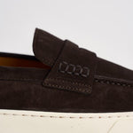 Mocassino uomo in suede marrone scuro 3546 VISONEM23 DOUCAL'S 