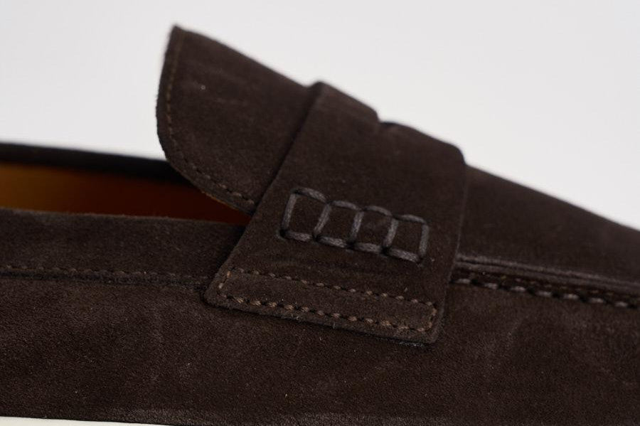 Mocassino uomo in suede marrone scuro 3546 VISONEM23 DOUCAL'S 