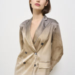 Giacca donna doppiopetto in seta Adastrgum beige 12226 514923 PIERRE-LOUIS MASCIA 