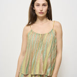 Top donna lamé verde 13920 6014 FORTE FORTE 