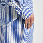 Camicia donna a righe blu e strass D380646 CASHINE883 P.a.r.o.s.h. 