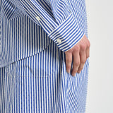 Camicia donna a righe blu e strass D380646 CASHINE883 P.a.r.o.s.h. 