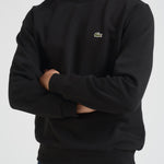 Felpa uomo girocollo in pile nera SH9608 031 LACOSTE 
