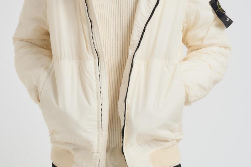 Piumino uomo Crinkle Reps NY panna 4100013 S0A23V0093 STONE ISLAND 