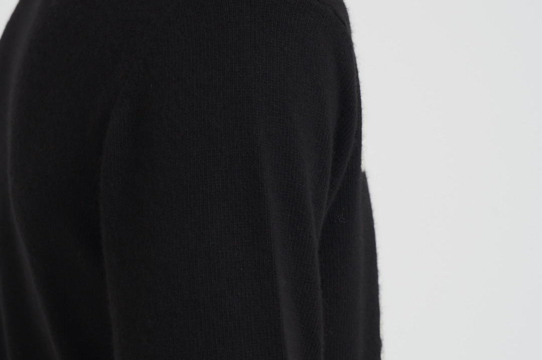 Maglia uomo girocollo con ricamo nera HERON STMORITZD00EMB MC2 SAINT BARTH 