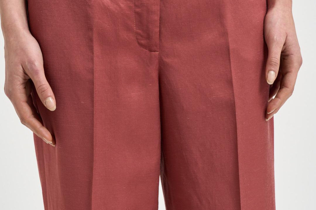 Pantaloni donna dritto rosso mattone A04210D 01926124 PESERICO 