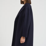 Cappotto donna doppiopetto blu AC1487 MLK358 HARRIS WHARF LONDON 