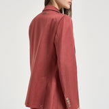 Blazer donna doppiopetto rosso mattone A01214D 01926124 PESERICO 